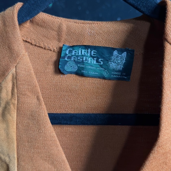 Vintage 70s Wool Suede Cardigan - Picture 2 of 10